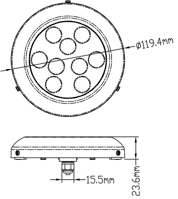 Lampa Led RGBW Subacvatica 10-30V 18W - imagine 2