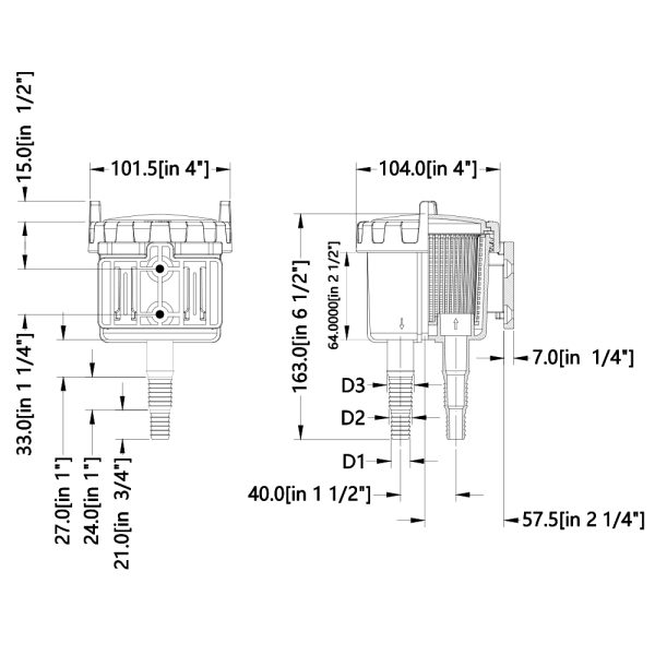 Filtru Racire Apa 104x163mm - imagine 3