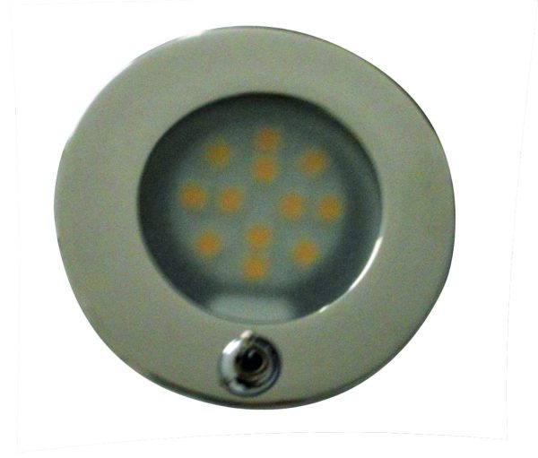 Plafoniera Led cu Intrerupator Incastrabila 12/24V 2.16W