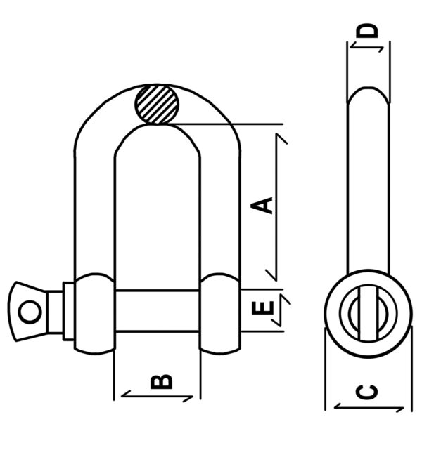 Cheie Tachelaj Tip D Galvanizata 5,7mm - imagine 2