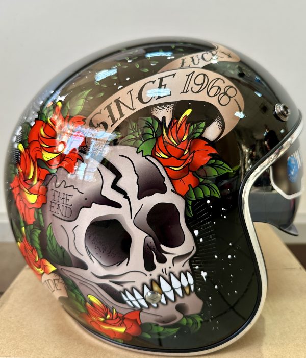 Casca Moto MT Le Mans Skull & Roses S